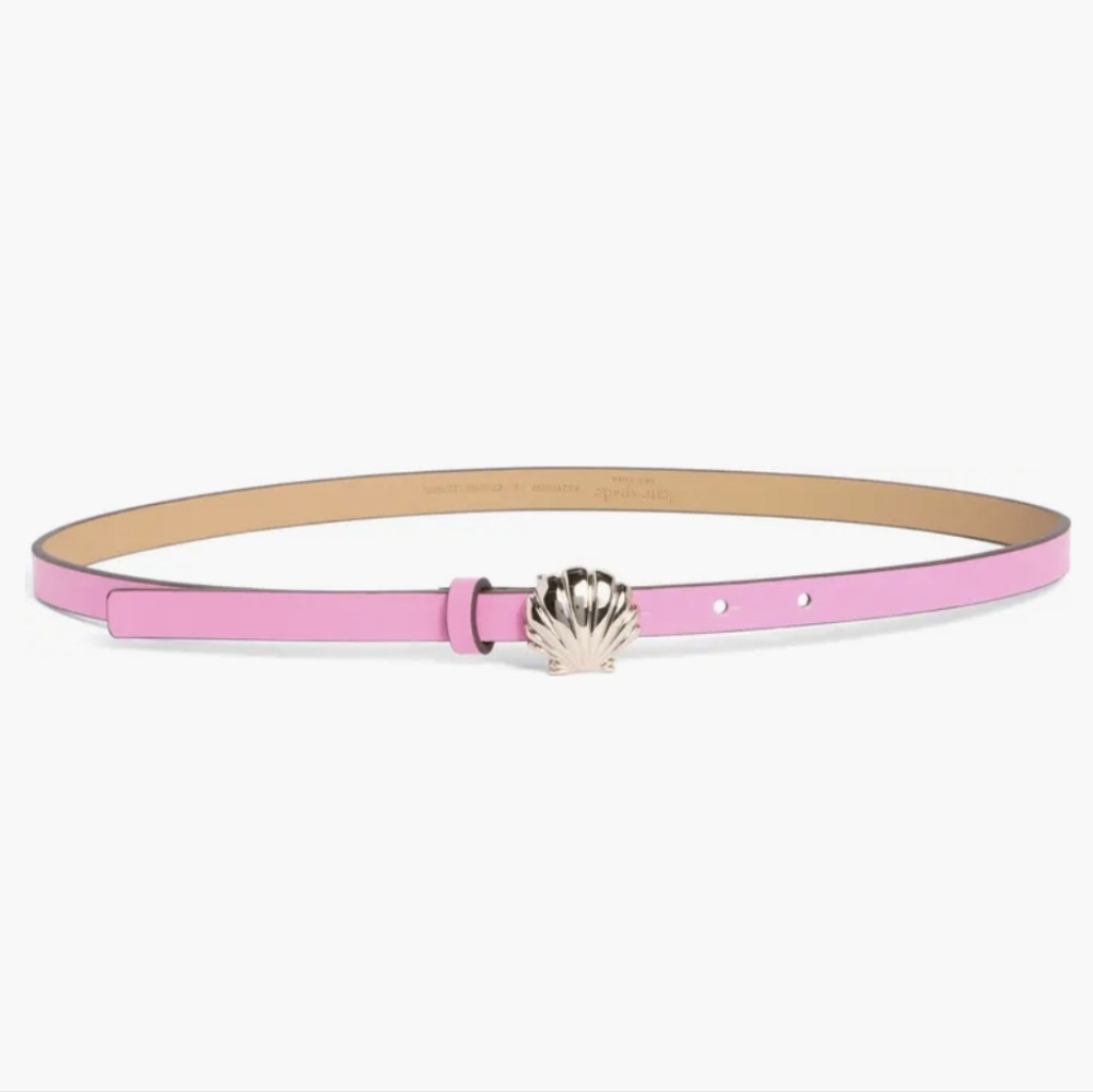 NWT Kate Spade Carousel Pink w/ Pale Gold Shell Buckle Women's Belt 🐚 size L